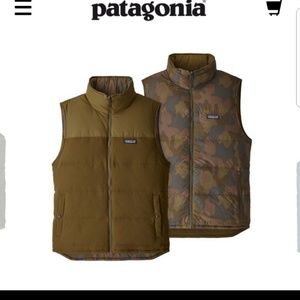 Men's Reverable Patagonia Camo Down Vest Sz M